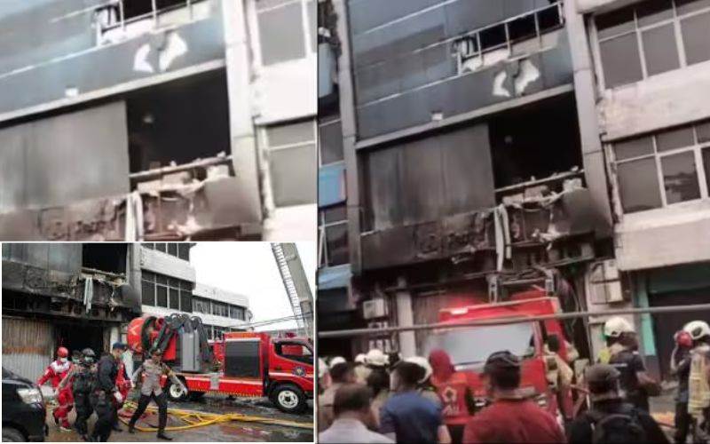 انڈونیشیائی دارالحکومت جکارتہ کی ایک سات منزلہ عمارت میں لگی آگ،20 افراد ہلاک